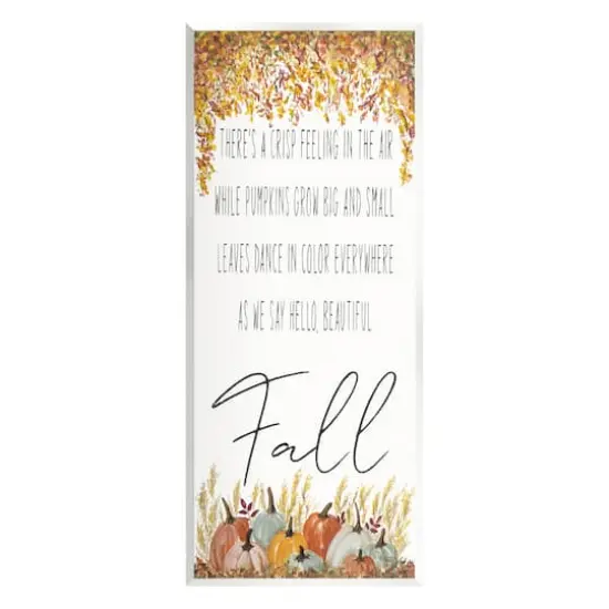 Stupell Industries Autumnal Hello Beautiful Fall Phrase Wall Plaque Art {1}