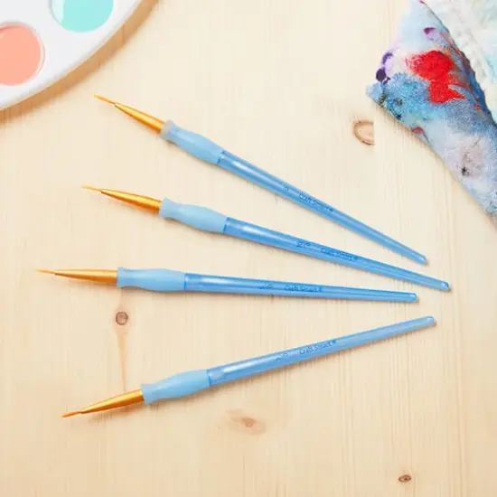 Golden Taklon Detail Brush Set By Craft Smart&reg;, 4 Pack {3}