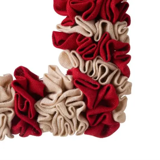 Glitzhome&reg; 19" American Flag Square Fabric Wreath {7}