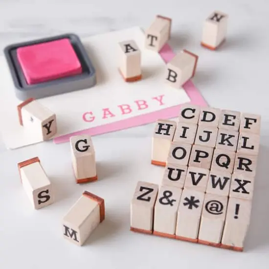 Large Uppercase Alphabet Wood Stamp Set by Recollections&trade; {3}