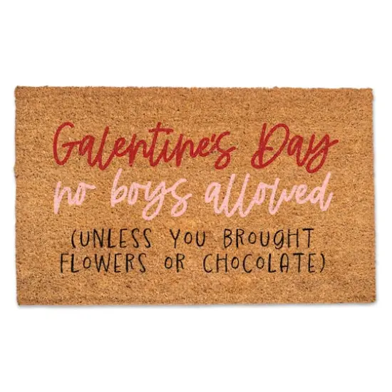 Galentine's Day No Boys Allowed Doormat {1}