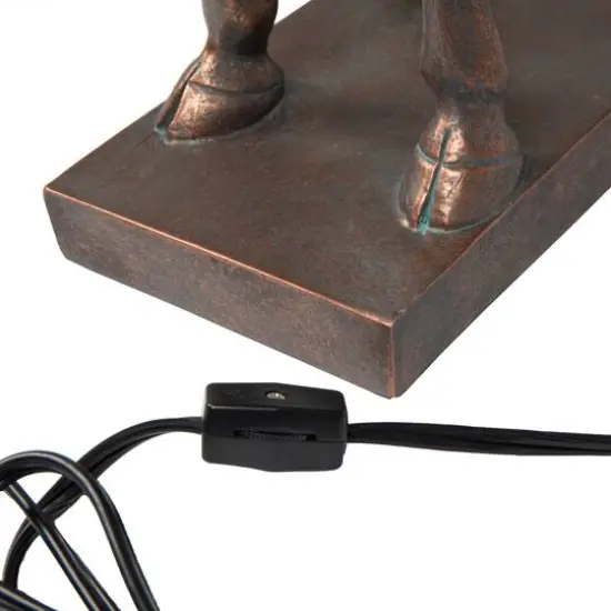 Hello Honey&reg; 28" Bronze Giraffe Table Lamp with Linen Shade {7}