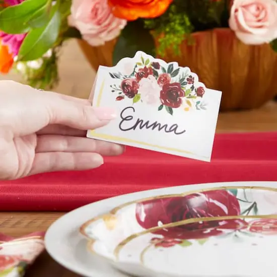 Kate Aspen&reg; Burgundy Blush Tent Place Cards, 50ct. {5}
