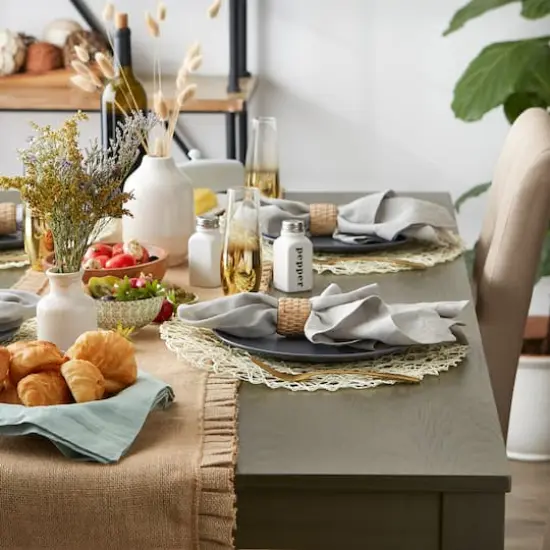 DII&reg; Off White Woven Paper Round Placemat (Set of 6) {4}