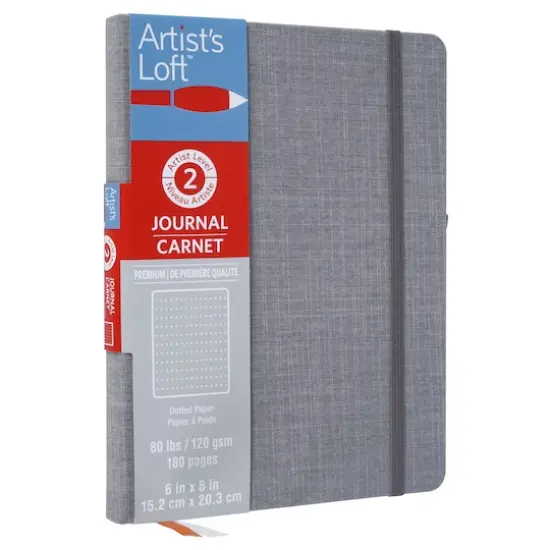 Gray Premium Hardcover Dot Journal, 6" x 8" by Artist's Loft&trade; {6}
