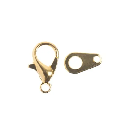 John Bead Must Have Findings 12mm Lobster Clasps Gold {4}