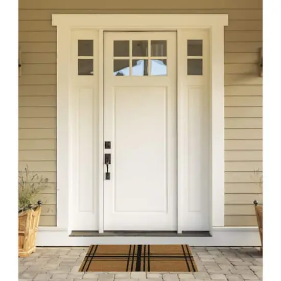 DII&reg; Black Farmhouse Plaid Doormat {4}