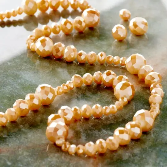 Champagne Faceted Glass Round Beads by Bead Landing&trade; {3}