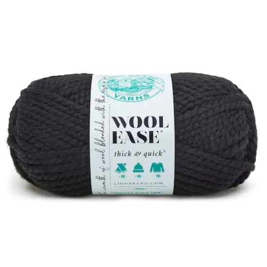 Lion Brand&reg; Wool-Ease&reg; Thick & Quick&reg; Solid Yarn Black {1}