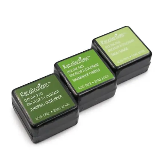 Dye Ink Pad Set by Recollections&trade; Juniper/Shamrock/Sage {3}