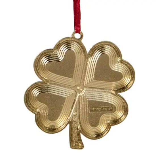 Green & Gold Luck of the Irish Clover Ornament {5}