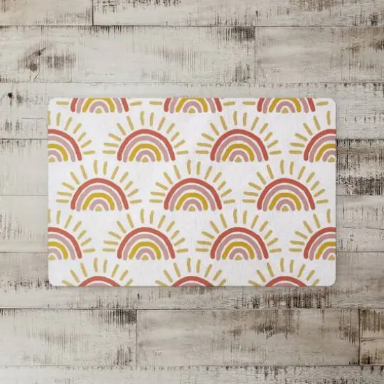 Sun Pattern Floor Mat Sunset {3}