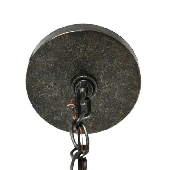 Hello Honey® Robert Stevenson Lighting Martha 26" Black Woven Metal & Natural Rope Ceiling Light {8}