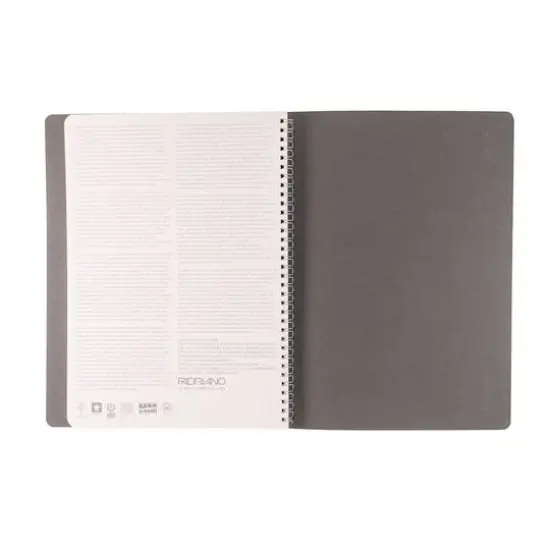 Fabriano® Ecoqua Plus Dotted A4 Hidden Spiral-Bound Notebook Gray {12}