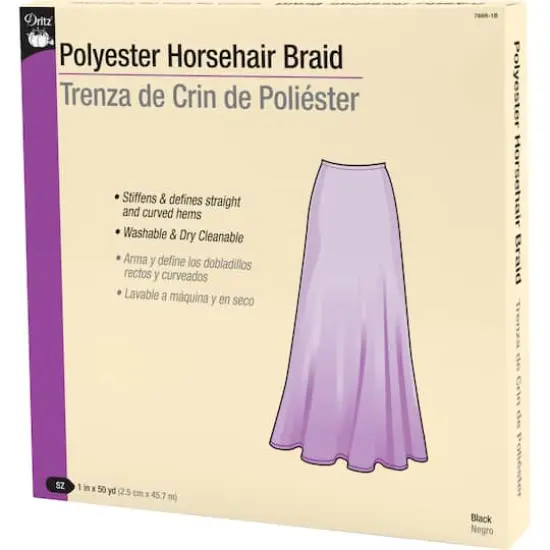 Dritz&reg; 1" Black Polyester Horsehair Braid, 50yd. {1}