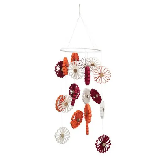 Hello Honey® Multicolor Handmade Recycled Paper Flower Mobile {1}