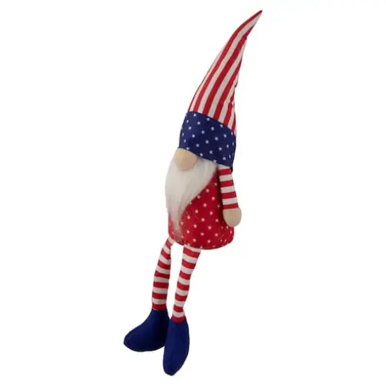 17.7" Sitting Patriotic Boy 4th of July Gnome {5}
