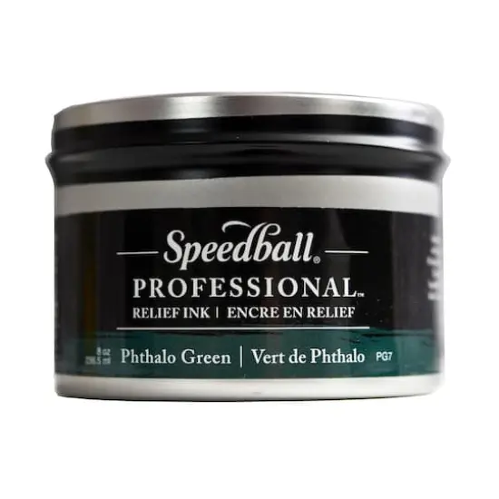 Speedball&reg; Professional&trade; Relief Ink, 8oz. Pthalo Green {1}