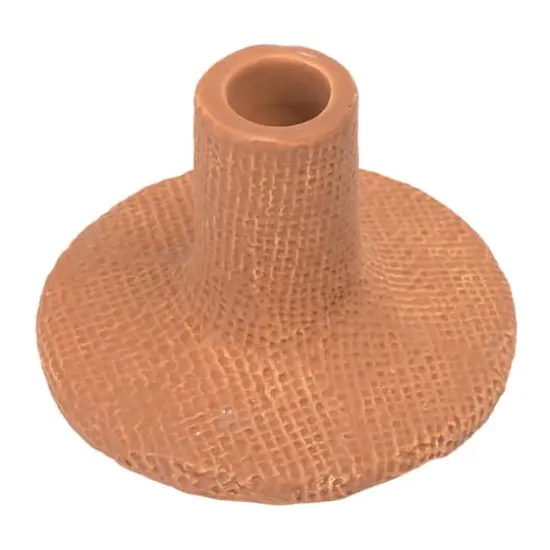 Hello Honey&reg; Stoneware Taper Candle Holder Set Red {4}