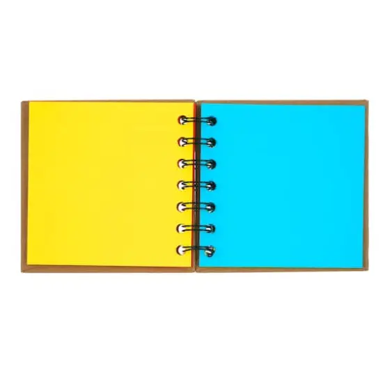 4" x 4" Spiral Bound Scrapbook Albums with Multicolor Pages, 3ct. by Recollections&trade; Kraft {3}