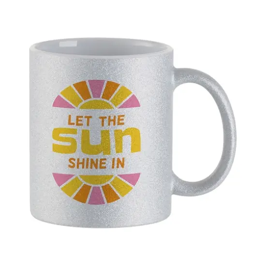 Craft Express 6ct. 11oz. Sublimation Silver Glitter Mugs {3}