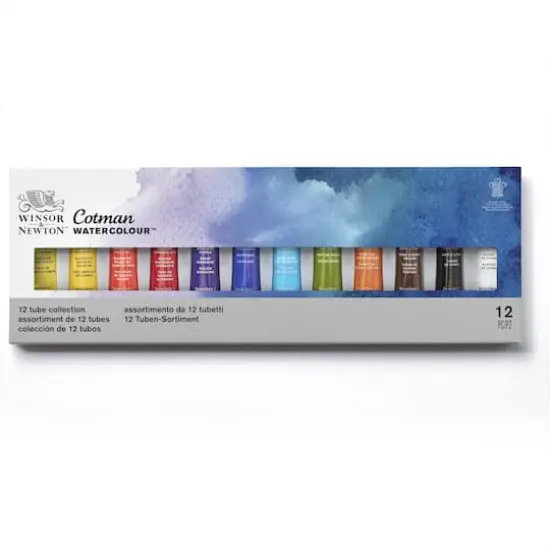 Winsor & Newton&trade; Cotman Watercolour&trade; 12 Color Paint Tube Collection {5}