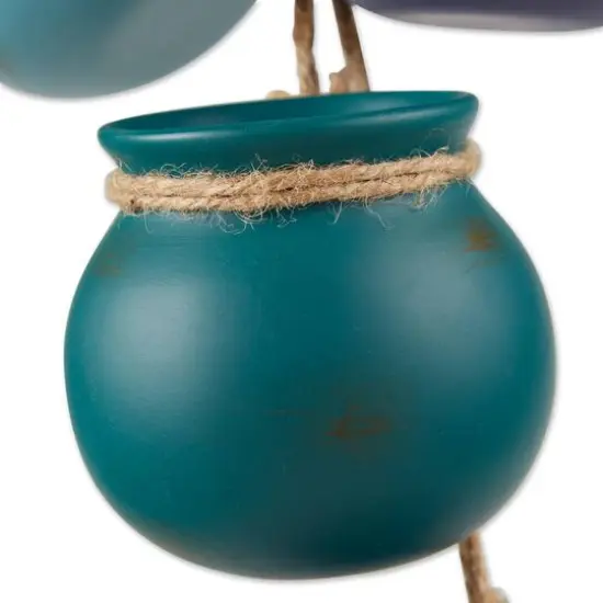 23" Garden Dangling Mini Pots Blue {10}