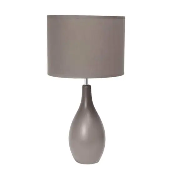 Creekwood Home Essentix 18" Ceramic Dewdrop Table Lamp Gray {1}