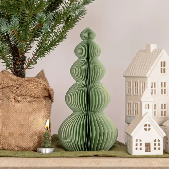 Hello Honey&reg; 11" Mint Green Paper Folding Honeycomb Tree {5}