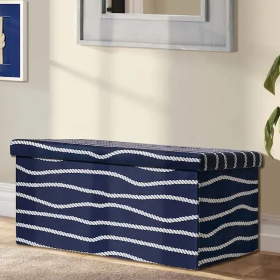 American Art Decor Treasure Trove Foldable Storage Stool - 29.92" x 14.96" {3}