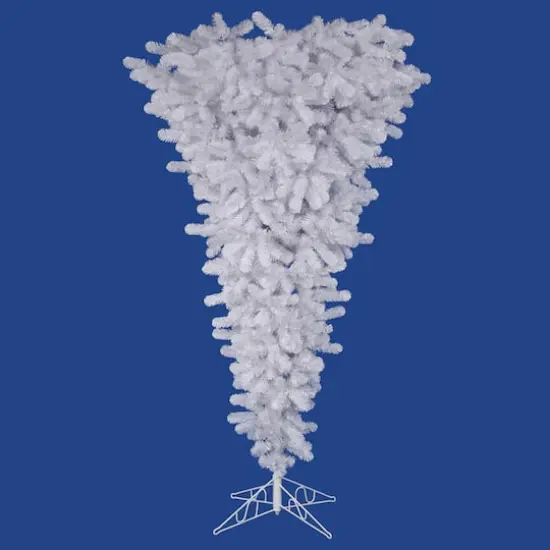 5.5ft. Unlit White Upside Down Artificial Christmas Tree {1}