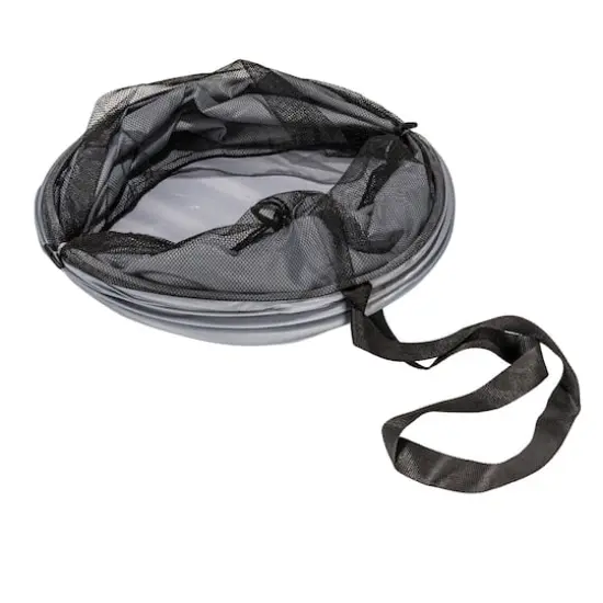 Household Essentials Rolling Pop Up Laundry Hamper Gray {9}