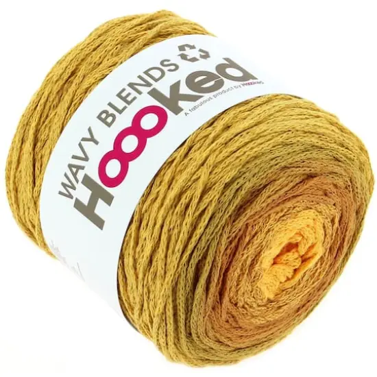 Hoooked Wavy Blends Recycled Cotton Yarn Spicy Harvest {3}