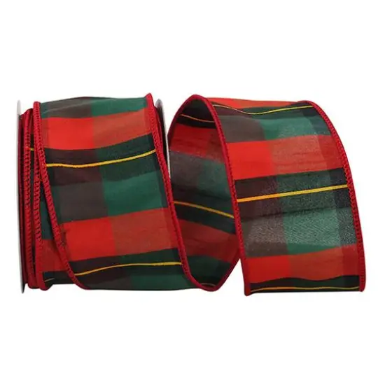 Reliant 2.5" x 10yd. Jordan Reserve Plaid Wired Ribbon {1}