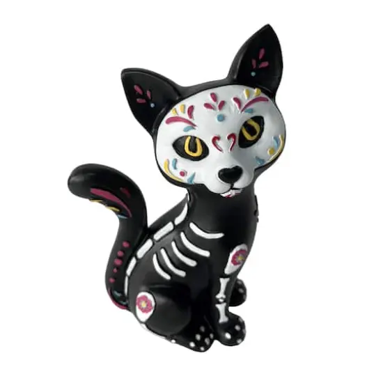 8.75" Day of the Dead Sitting Skeleton Cat Tabletop D&eacute;cor by Ashland&reg; {4}
