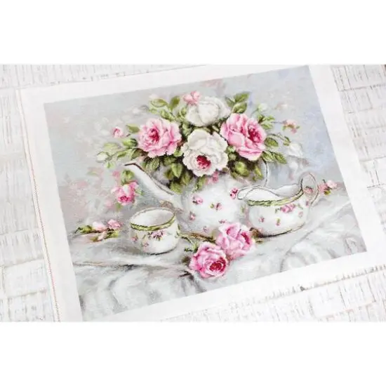 Luca-s English Tea & Roses Counted Cross Stitch Kit {3}