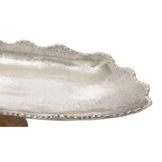 30" Silver Aluminum Tray with Stand {4}