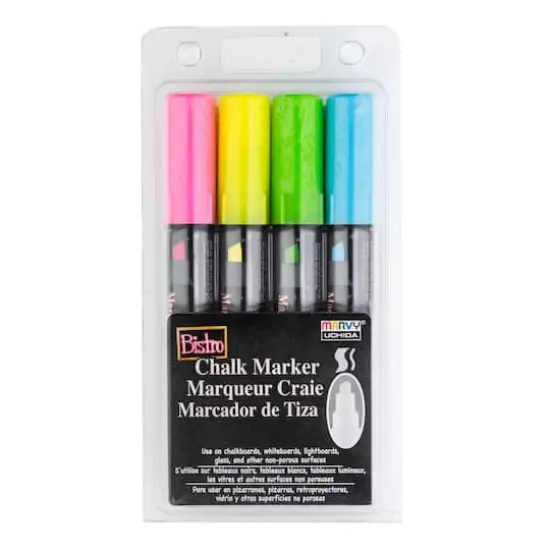 Marvy&reg; Uchida Bistro Neon Chisel Tip Chalk Marker Set {5}