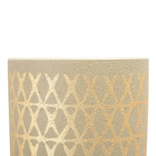 Hello Honey&reg; Gold Stoneware Pots with Geometric Pattern Set {8}