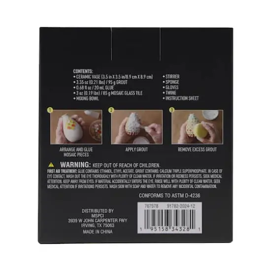 3.5" Cool Tones Mosaic Vase Kit by Make Market&reg; {5}