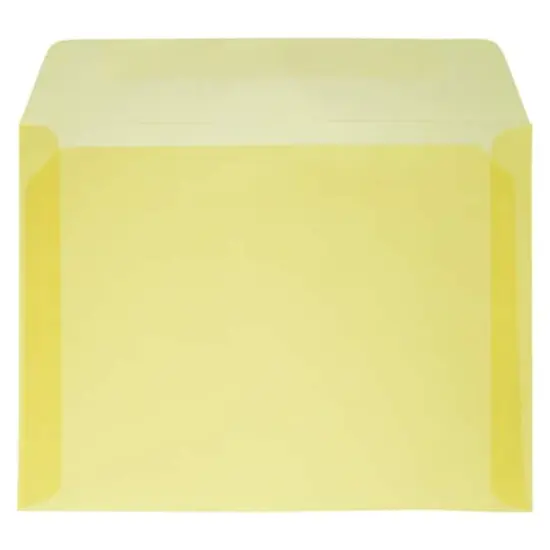 JAM Paper 9" x 12" Booklet Vellum Envelopes, 25ct. Primary Yellow {4}