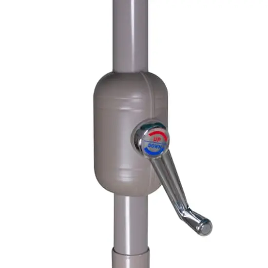 7.5ft. Outdoor Patio Market Umbrella with Hand Crank Black {5}