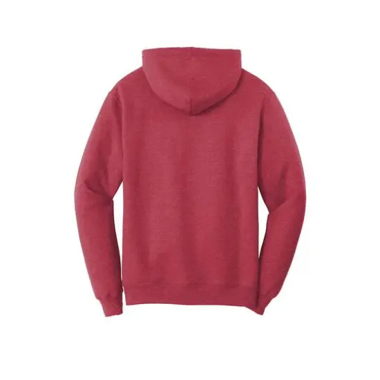 Port & Company® Heathered Colors Core Fleece Pullover Hooded Sweatshirt Heather Red {5}