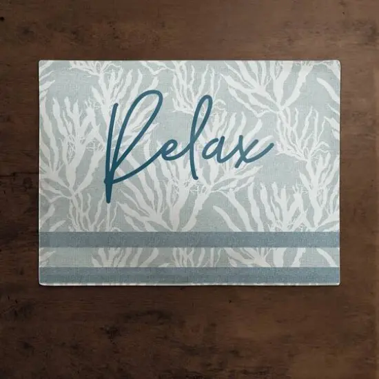 Relax Stripe Cotton Twill Placemat Blue/White {3}