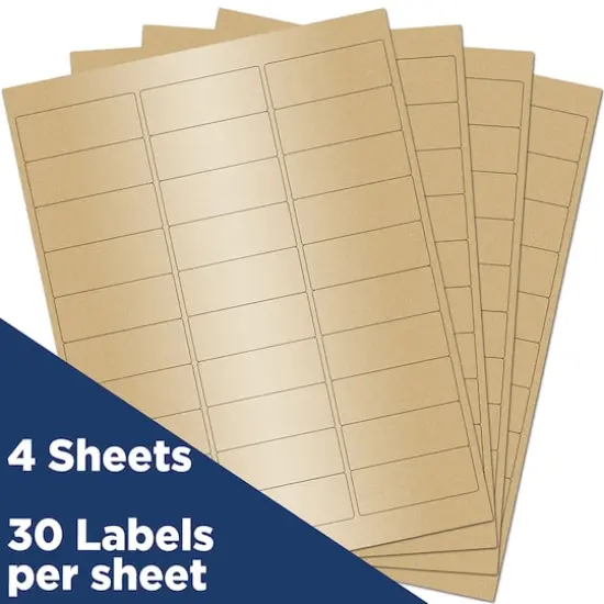 JAM Paper Standard Mailing Return Address Labels Gold {4}