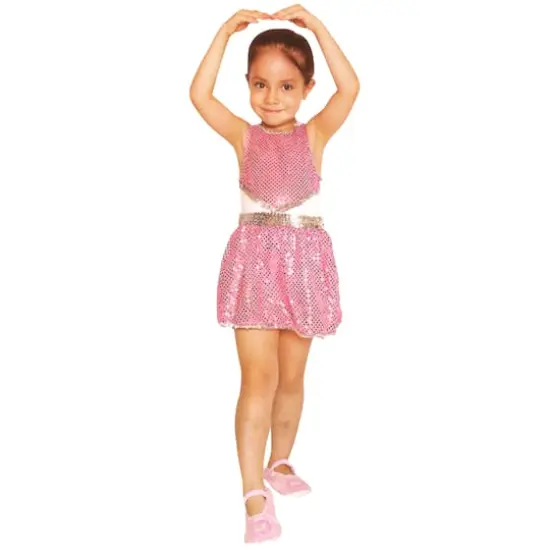 Medium Pink & Silver Ballerina Girl's Costume {1}