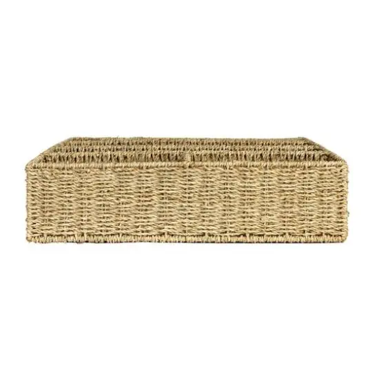 Hello Honey&reg; 32" x 21" Natural 5-Section Handwoven Seagrass Tray {7}