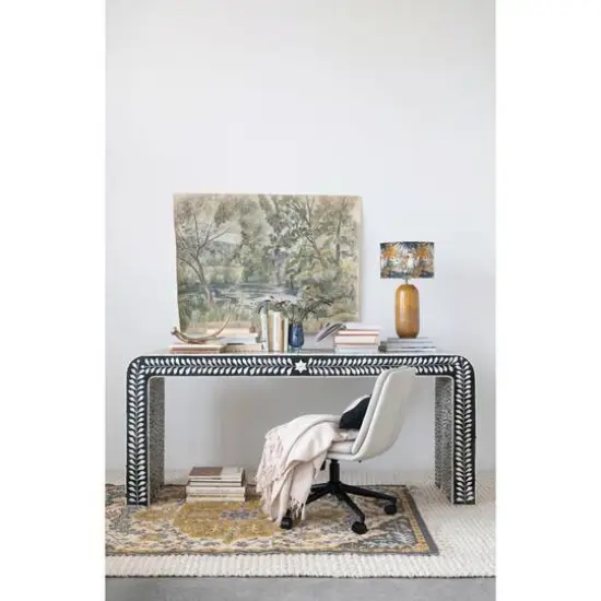 Hello Honey&reg; Multicolor Woven Cotton Distressed Print Rug with Fringe, 4ft. x 6ft. {6}