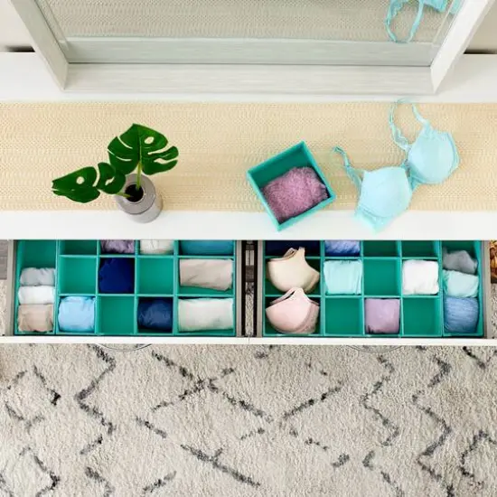 Household Essentials Narrow Drawer Organizers, 2ct. Green {8}