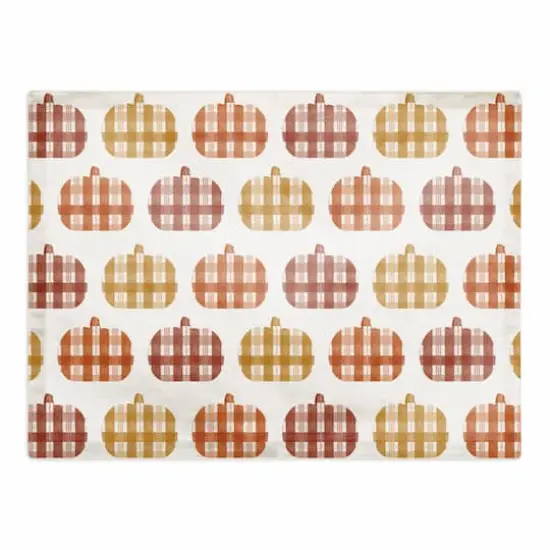 Plaid Pumpkins Poly Twill Placemat {1}